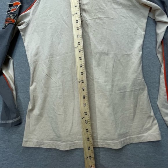 Harley Davidson Womens Cream Gray Long Sleeve T-Shirt Size M - Picture 9 of 12